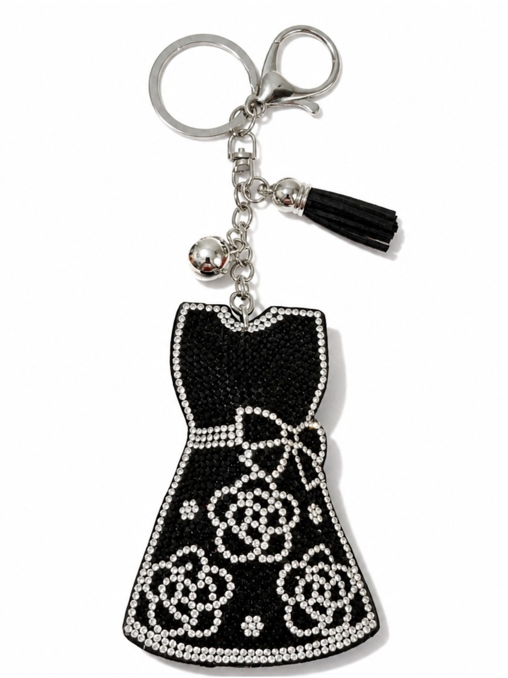 Dress Crystal Keychain Bag Charm Rhinestone